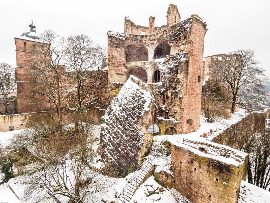 Foto: Ralf Kuhlen Schloss Heidelberg, gesprengter Turm
