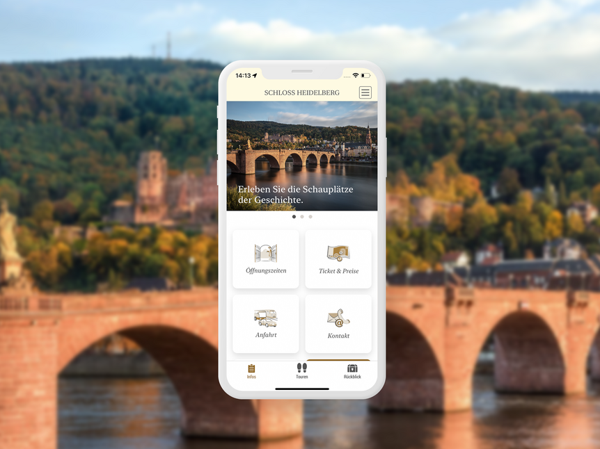 Schloss Heidelberg, Startseite Monument BW App